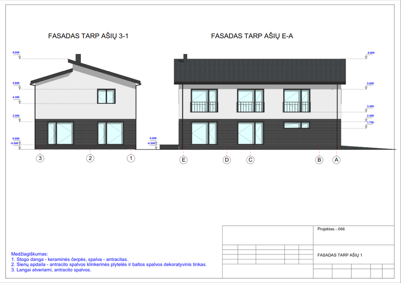 Namų projektai nuo 150 m²