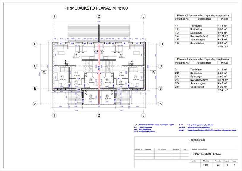 Projektų bendras plotas nuo 150 m²